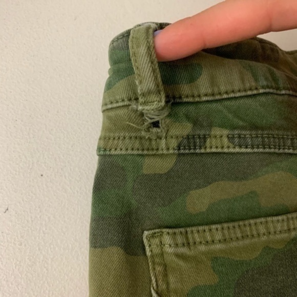 Zara Camo Distressed Stretch Skinny Jeans 4 - Picture 7 of 9
